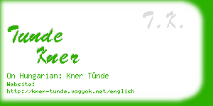 tunde kner business card